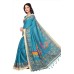 VOILA Printed Mysore Art Silk Saree Blue